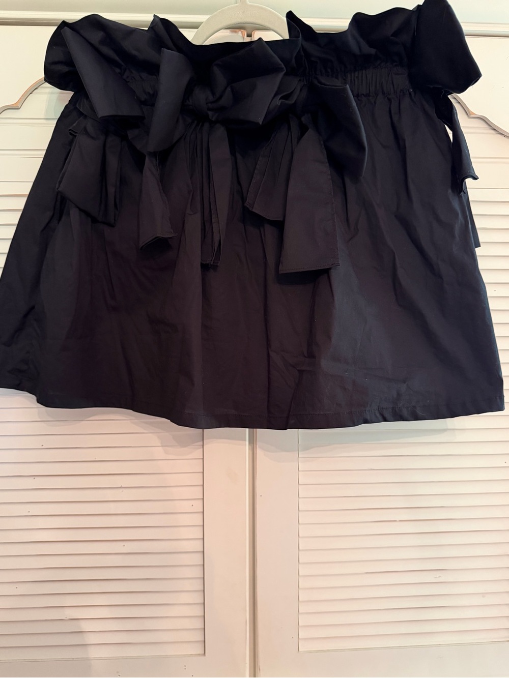 Tuckernuck Black Off Shoulder Bow Top